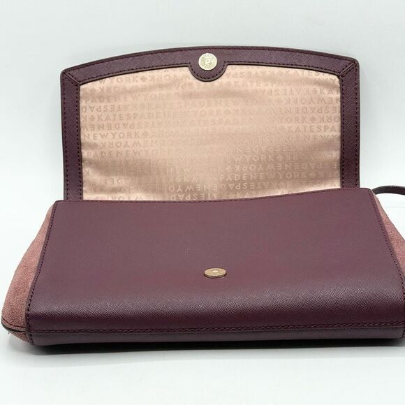 Kate Spade Laurel Way Haircalf Deep Plum Leather Shoulder Crossbody Bag NWOT - Picture 4 of 11